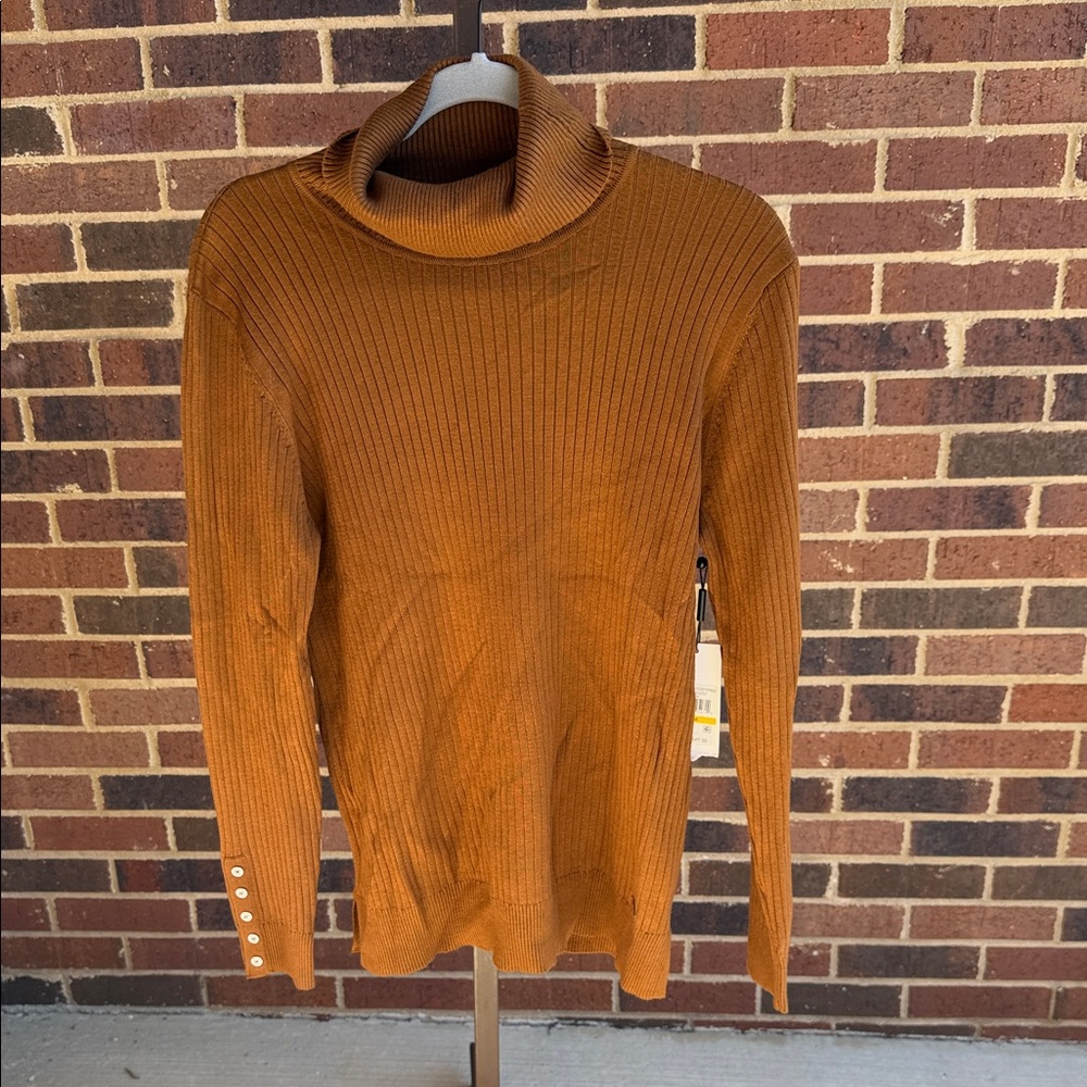 Calvin Klein Brown Ribbed Sweater - Picture 1 of 5